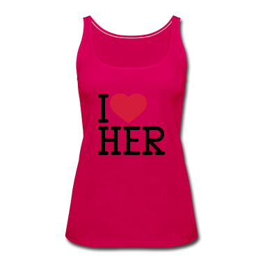 Pärchen Tank Top - I Love Her Lesbisch Freundin Freund Paerchen Hochz