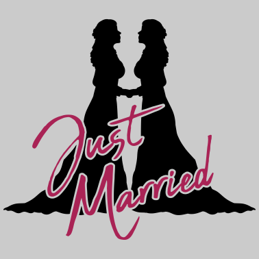 Motiv Just Married 2 Freundinnen Paerchen Paar Liebe ver