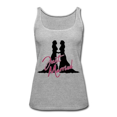 Pärchen Tank Top - Just Married 2 Freundinnen Paerchen Paar Liebe ver