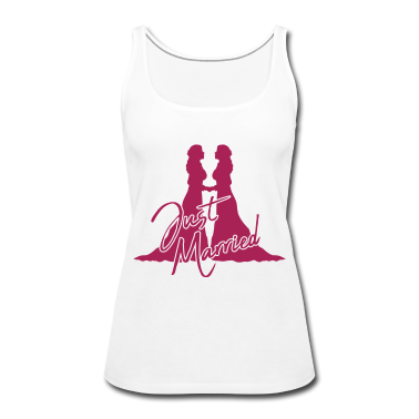 Pärchen Tank Top - Logo Just Married 2 Freundinnen Paerchen Paar Lieb