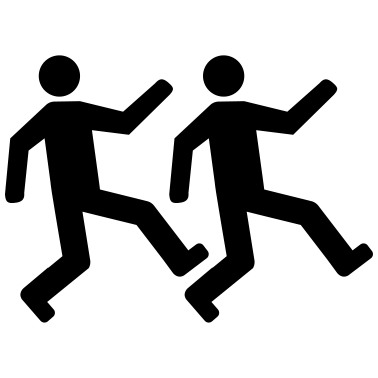 Motiv 2 freunde team paar crew paerchen gluecklich sprin