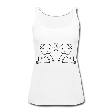 Pärchen Tank Top - 2 elefanten freunde team paar liebe paerchen brued