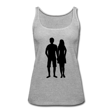 Pärchen Tank Top - silhouette paerchen 2 freunde team paar liebe verl