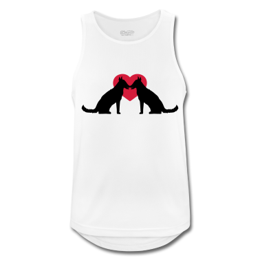 Pärchen Tank Top - herz 2 freunde paar paerchen liebe team sitz sitze