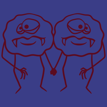 Motiv 2 freunde team paar paerchen angst furcht kot bael