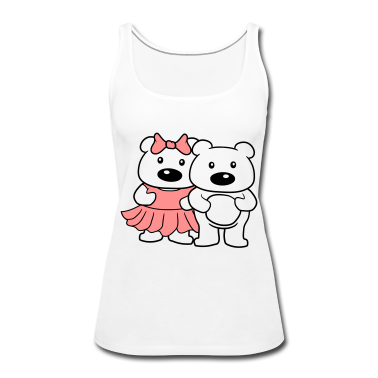 Pärchen Tank Top - baer paar paerchen liebe 2 freunde team mann maedc