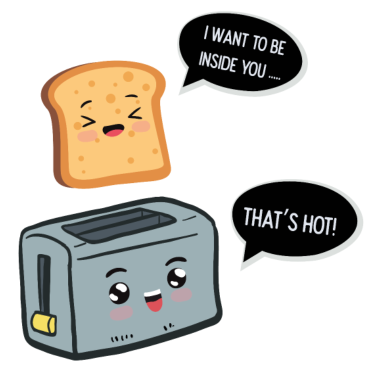 Motiv Toaster und Brot Paerchen