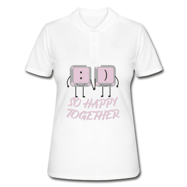 Pärchen Poloshirt - So Happy together Tastatur Paerchen