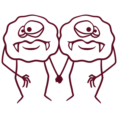 Motiv 2 freunde team paar paerchen angst furcht kot bael