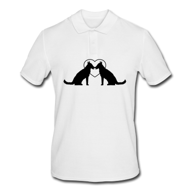 Pärchen Poloshirt - herz 2 freunde paar paerchen liebe team sitz sitze