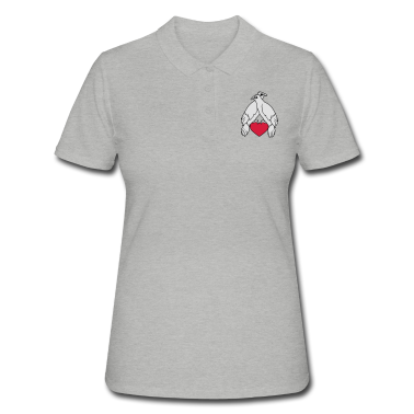 Pärchen Poloshirt - herz 2 freunde team paar liebe verliebt paerchen s