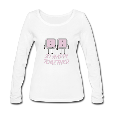 Pärchen Langarmshirt - So Happy together Tastatur Paerchen