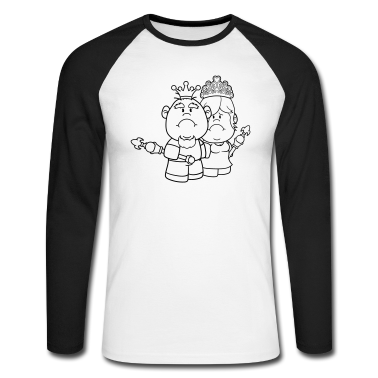 Pärchen Langarmshirt - prinz koenig paar paerchen liebe prinzessin koenig