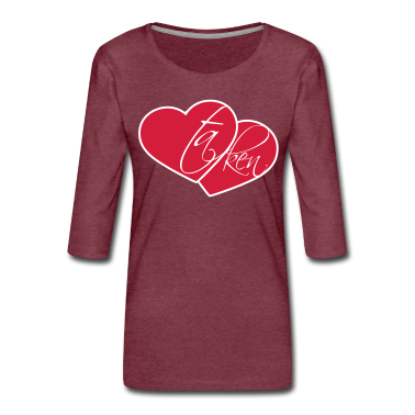 Pärchen Langarmshirt - 2 herzen taken vergeben liebe verliebt paar paerch