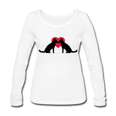 Pärchen Langarmshirt - herz 2 freunde paar paerchen liebe team sitz sitze