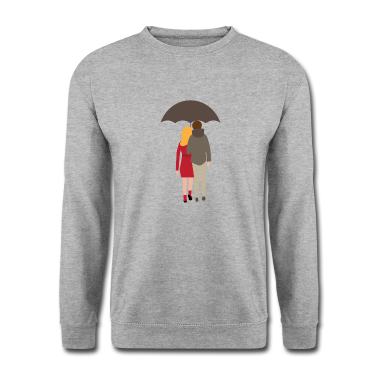 Pärchen Pullover - couple Paerchen verliebt unter Schirm 3 381