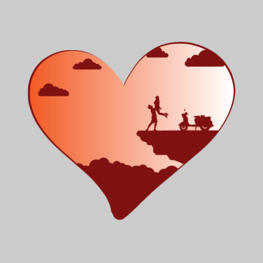 Motiv Amor LGBT Sonnenuntergang Flirt Herz