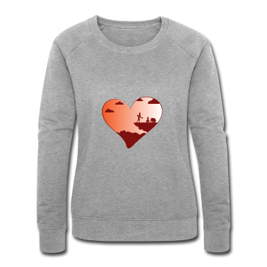 Pärchen Pullover - Amor LGBT Sonnenuntergang Flirt Herz