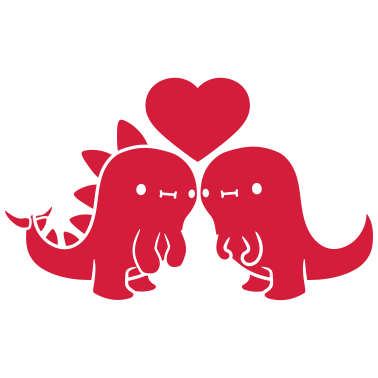 Motiv Rotes Saurier Paerchen