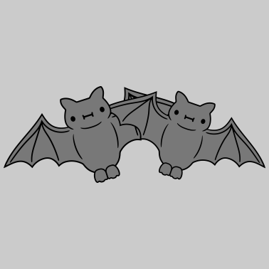 Motiv suesses fledermaus paar paerchen