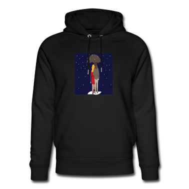 Pärchen Hoodie - couplerain Paerchen im Regen unterm Schirm Liebe