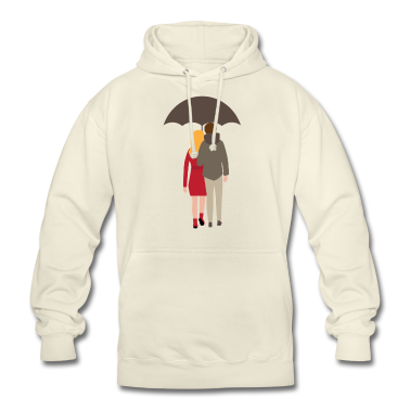 Pärchen Hoodie - couple Paerchen verliebt unter Schirm 3 381