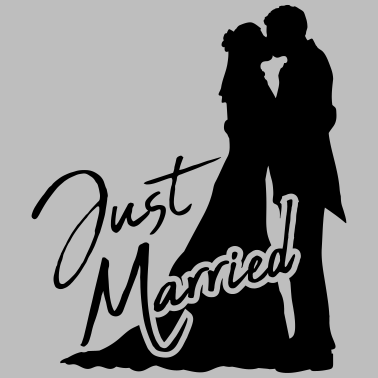 Motiv Kuessendes Just Married Paerchen Hochzeit Paar ver