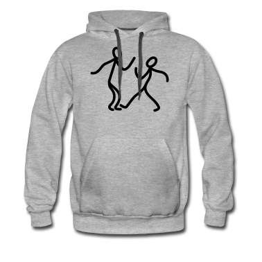 Pärchen Hoodie - 2 tanzende strichmaennchen freunde paar paerchen l