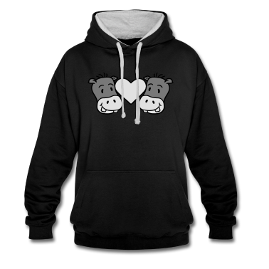 Pärchen Hoodie - paar paerchen team 2 freunde kopf gesich