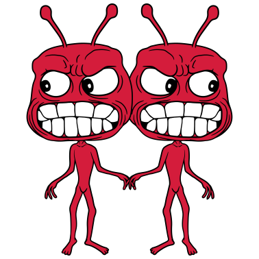 Motiv 2 freunde paar paerchen team alien monster ausseri