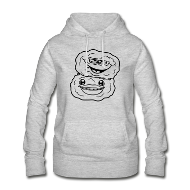 Pärchen Hoodie - gesicht 2 freunde team paar paerchen liebe kartoff