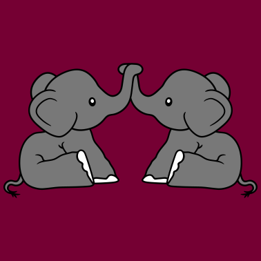 Motiv elefanten 2 freunde team paar liebe paerchen brued