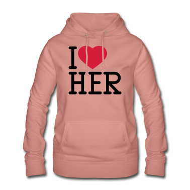 Pärchen Hoodie - I Love Her Lesbisch Freundin Freund Paerchen Hochz