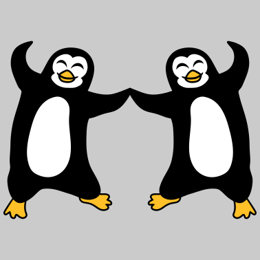 Motiv 2 freunde paar team liebe verliebt paerchen pingui