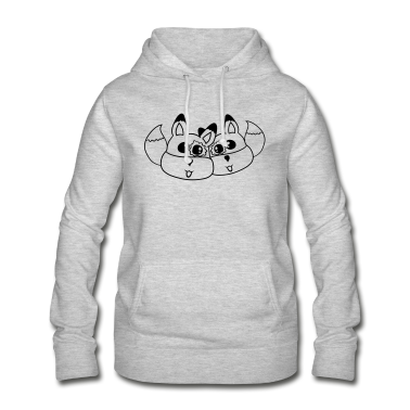 Pärchen Hoodie - 2 freunde team paar liebe paerchen schwanz gesicht