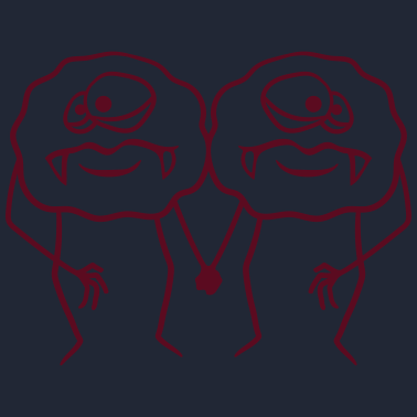 Motiv 2 freunde team paar paerchen angst furcht kot bael