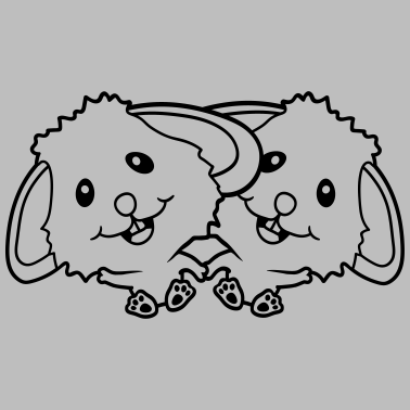 Motiv 2 hasen freunde team paar duo paerchen brueder sch