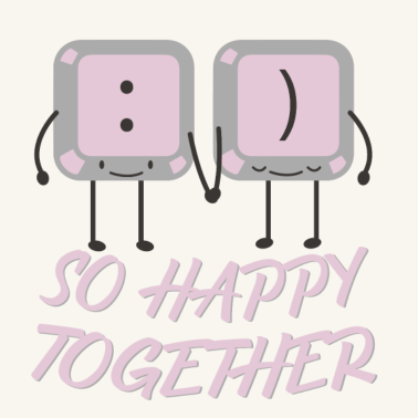 Motiv So Happy together Tastatur Paerchen