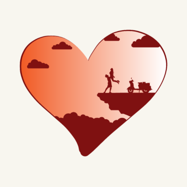 Motiv Amor LGBT Sonnenuntergang Flirt Herz