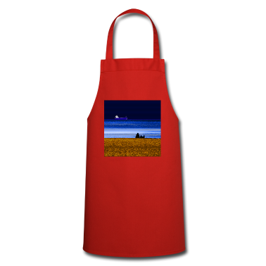 Pärchen Schürze - Strand Schiff Paerchen quadratisch