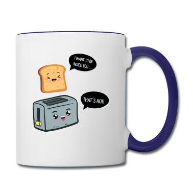 Pärchen Tasse - Toaster und Brot Paerchen