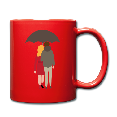Pärchen Tasse - couple Paerchen verliebt unter Schirm 3 381