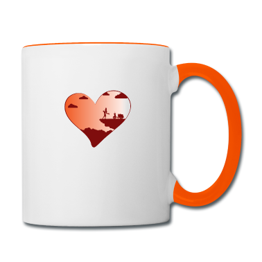 Pärchen Tasse - Amor LGBT Sonnenuntergang Flirt Herz