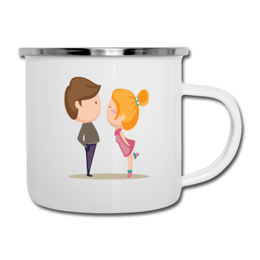 Pärchen Emaille Tasse - Verliebt Paerchen 394