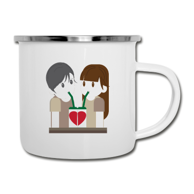 Pärchen Emaille Tasse - Paerchen verliebt 392