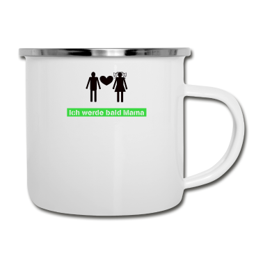 Pärchen Emaille Tasse - Paerchen Paar Heirat Freund verliebt verheiratet H