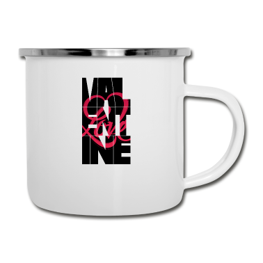 Pärchen Emaille Tasse - Valentinstag