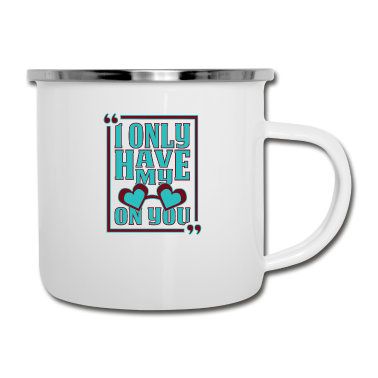 Pärchen Emaille Tasse - Valentinstag