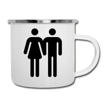 Pärchen Emaille Tasse - Pärchen / Couple / Paire / Pareja / Coppia /