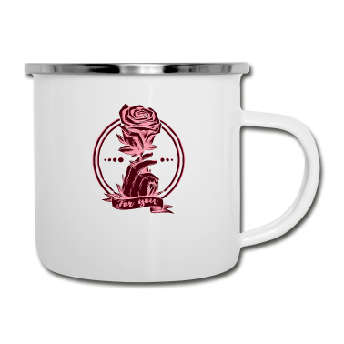 Pärchen Emaille Tasse - Valentinstag